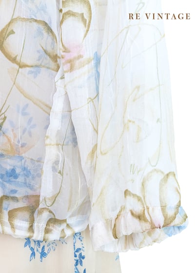 Blanc de Blanc 抽象印花透膚上衣外套10