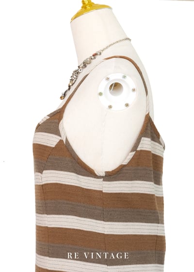 Cafe au lait 溫潤咖啡線條長洋裝10