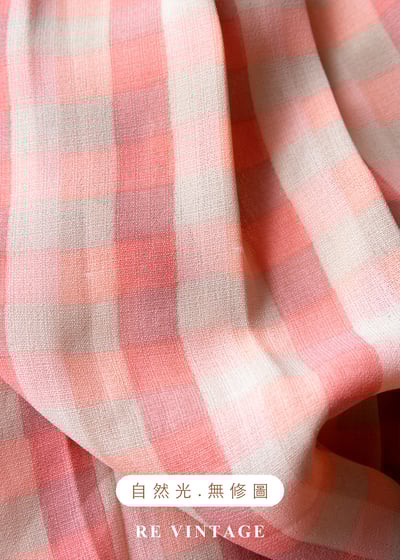 蜜桃氣泡小方格長裙（27"）11