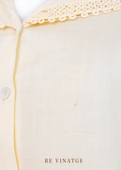 『紐約寶物』奶油黃漂亮領子棉質上衣11