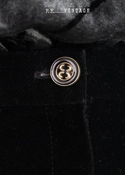 高腰黑白交錯絨布硬挺長褲4