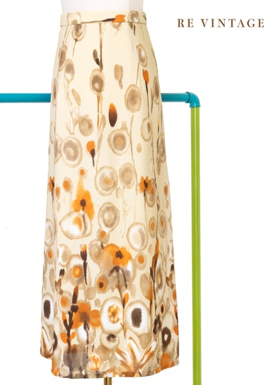 秋日暈染水彩花裙（26"）1