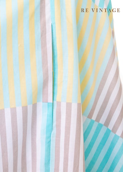 『歐洲寶物』套裝 - 薄荷奶黃色格紋線條大圓裙（27")8