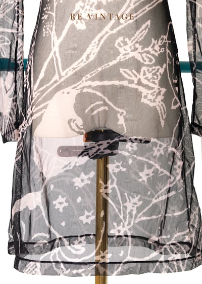 粉紅佳人與花朵黑色透膚洋裝11