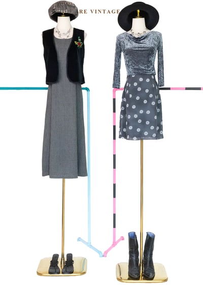 銀葉繁花 - 垂墜領絨布上衣2