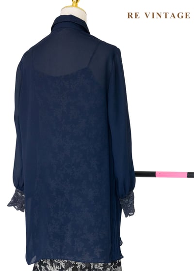 深海褶學 - 百褶金釦貴氣襯衫10