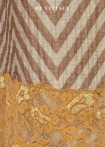 線條琥珀色蕾絲柔軟邊界美裙（27"）11