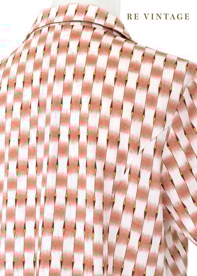 粉橘色視覺迷宮短袖襯衫8