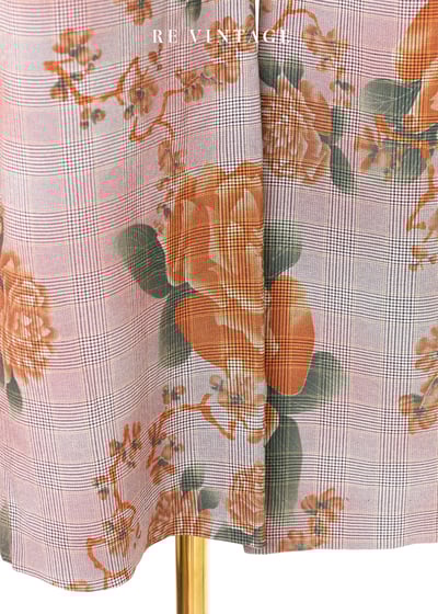 Orange Rose 粉色格紋高腰直筒褲（28"）12