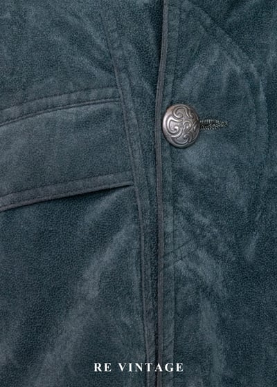 復古孔雀綠工裝夾克外套10