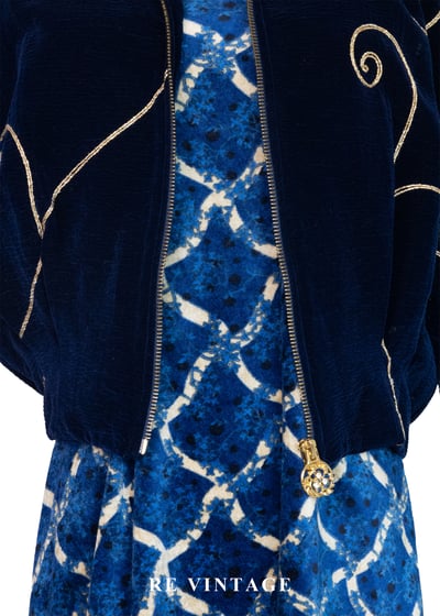 金線旋舞短版絨布外套6