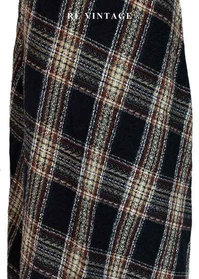 英倫優雅斜格紋毛呢長裙（26"）6