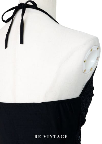 星空下的黑蕾絲與亮片繞頸背心10