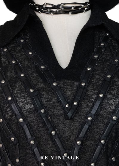 銀光微光脈絡黑系背心7