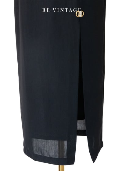 質感單品- 金色樂譜黑色長裙（26"）4