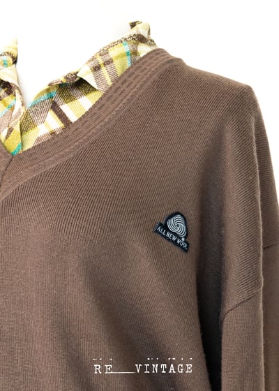 深咖啡色好質感毛料針織上衣3