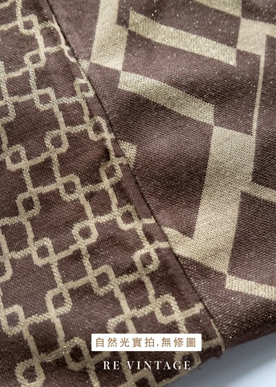 Double Print 咖啡棕薄款針織及膝裙（24-27"）13