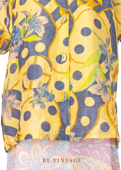 紫花點點麻花繩短袖上衣3