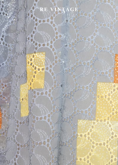 幾何迷蹤 - 藍灰色蕾絲旗袍洋裝9