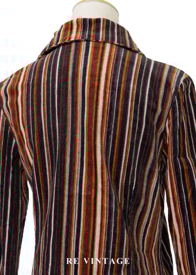 Velvet Roadtrip 燈芯絨暖色線條迷你洋裝13