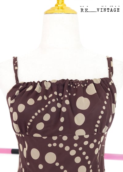 圓點點Party time 巧克力棕雪紡洋裝7