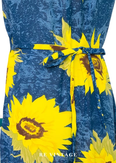 盛夏向日葵 - 海水藍無袖長洋裝12