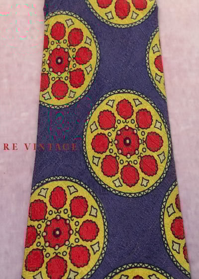 萬花筒效應- 紫紅撞色圓圖騰領帶7