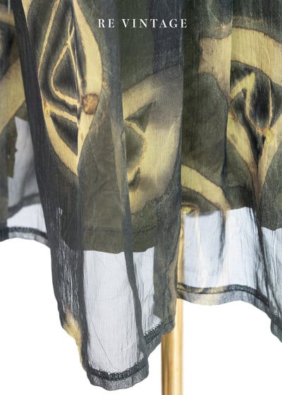 Pine Green 燒畫圖文長裙（27-28"）9