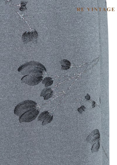 霧灰的花瓣與枝葉短裙(26")6