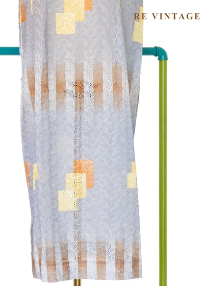 幾何迷蹤 - 藍灰色蕾絲旗袍洋裝4