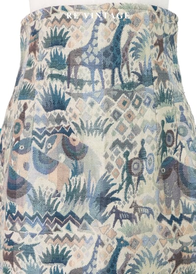 行走的森林部落地毯壁畫高腰短裙（25"）3