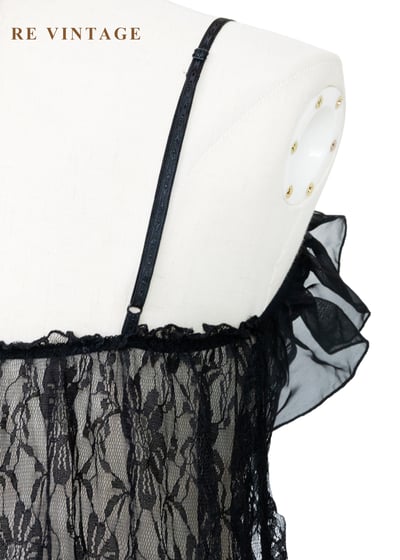 夜裡的黑天鵝蕾絲細肩帶背心10