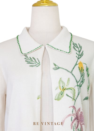 Poetic Flora 晨光葉脈花影針織衫3