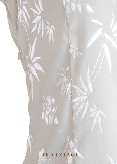 淺灰白月下竹影優雅背心7