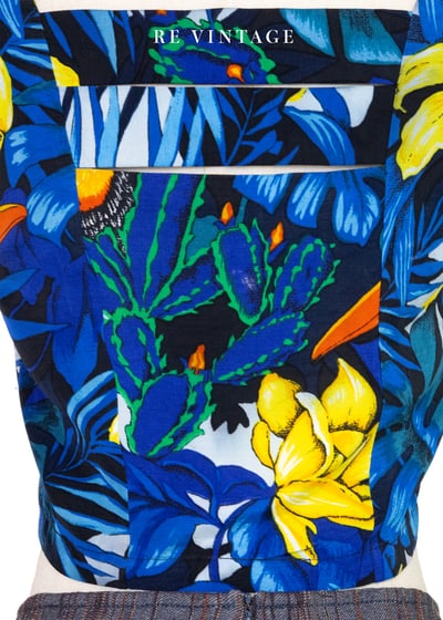 Jungle Whisper 繁葉間熱帶鳥兒短版背心10