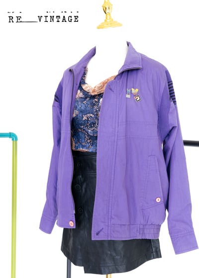 Vivid Purple輕薄的夾克外套4