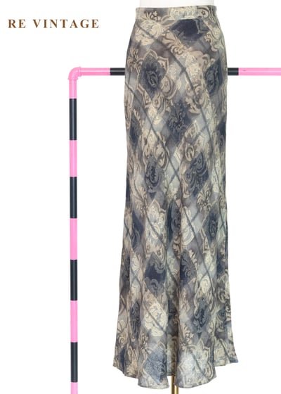 陰天雲端漫步菱格紋長裙（24"）1