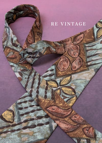 土橘泥褐交錯陶器花朵領帶9