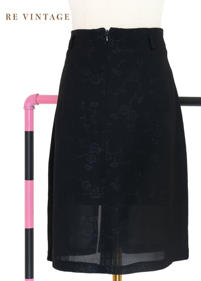 暗光低調壓紋小花黑短裙（26"）7