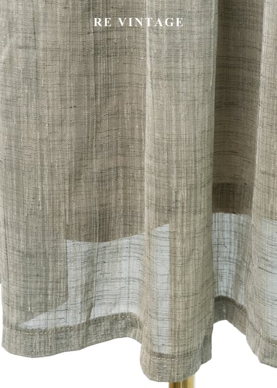 亞麻泥土蕾絲花徑長裙（26"）10