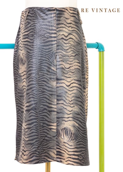 迷幻野光動物紋光澤及膝裙（27"）7