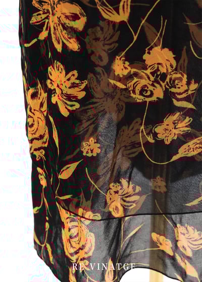 橘子花茶黑色雪紡細肩長洋裝8