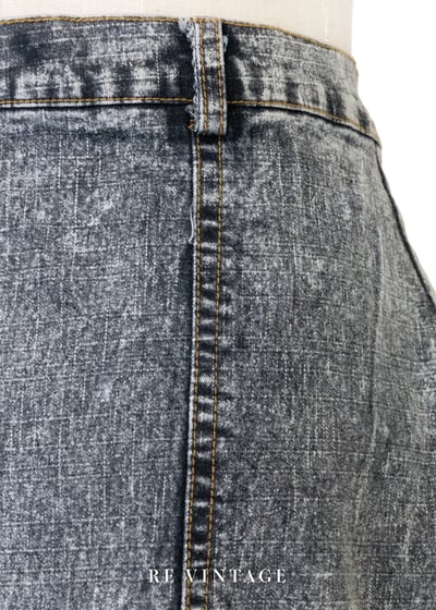 水洗灰調煙燻珠飾綻放牛仔裙（27"）13