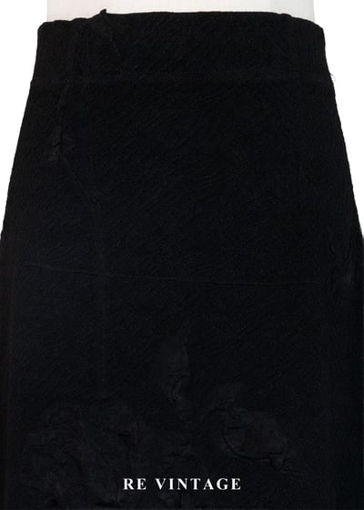 質感單品 - 皺摺之花黑短裙（26-32"）3