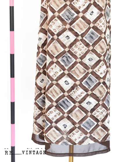 巧克力甜甜菱格高腰長裙9