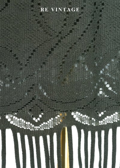 流浪詩人- 軍綠色簍空流蘇中長裙（25"）4