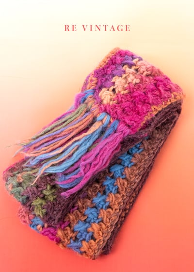 Warm Rainbow 編織長圍巾3