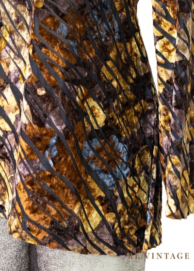 Royal Princess 金黃橘色絨布透膚上衣14