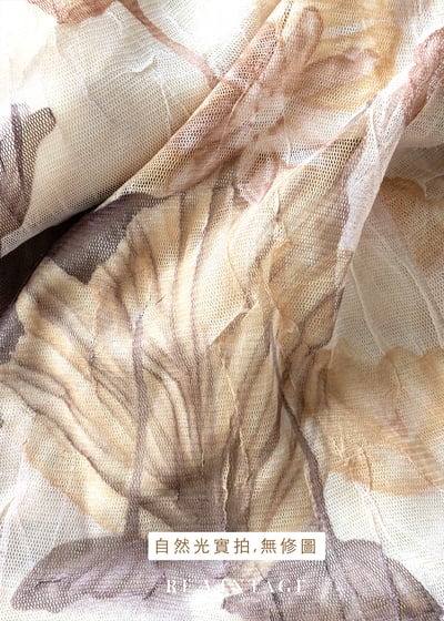 套裝裙子 - 奶茶色乾燥花網紗裙子（26"）12