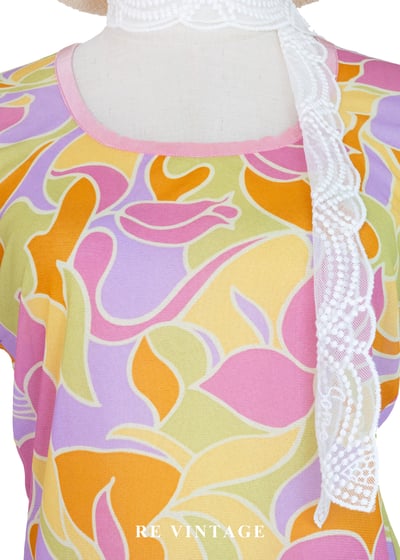 Peach Soda 果汁花樣拼接上衣3